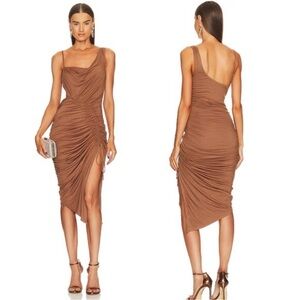 NWOT! Michael Costello x REVOLVE Hayes Midi Dress in Brown